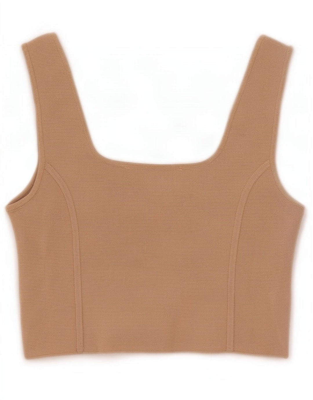 Damski krótki top bez rękawów Zara UK 8, mały, beżowy nylon
