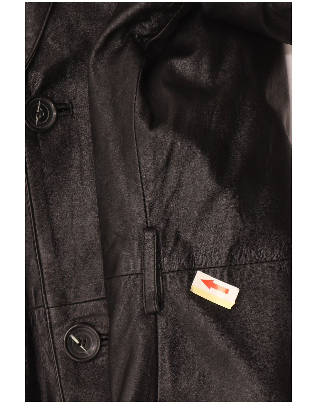 Męski płaszcz skórzany EU 50, duża czarna skóra