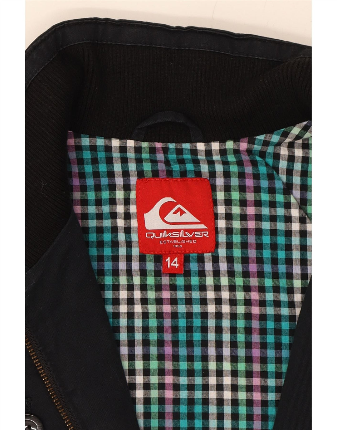 QUIKSILVER Boys Bomber Jacket 13-14 Years Black Cotton Vintage Quiksilver and Second-Hand Quiksilver from Messina Hembry 