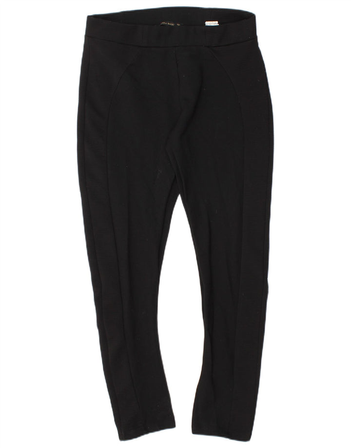 Legginsy damskie Zara UK 14, duże, czarne, wiskozowe