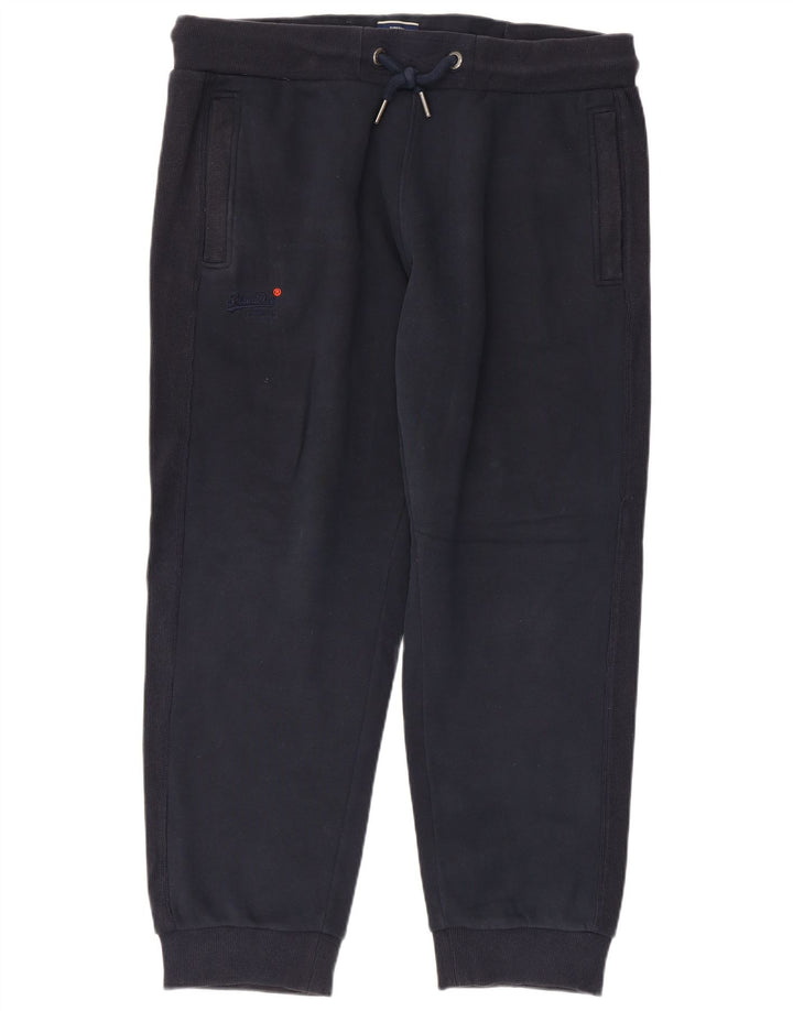 Męskie spodnie dresowe Superdry Joggers 2XL Granatowa, bawełniana