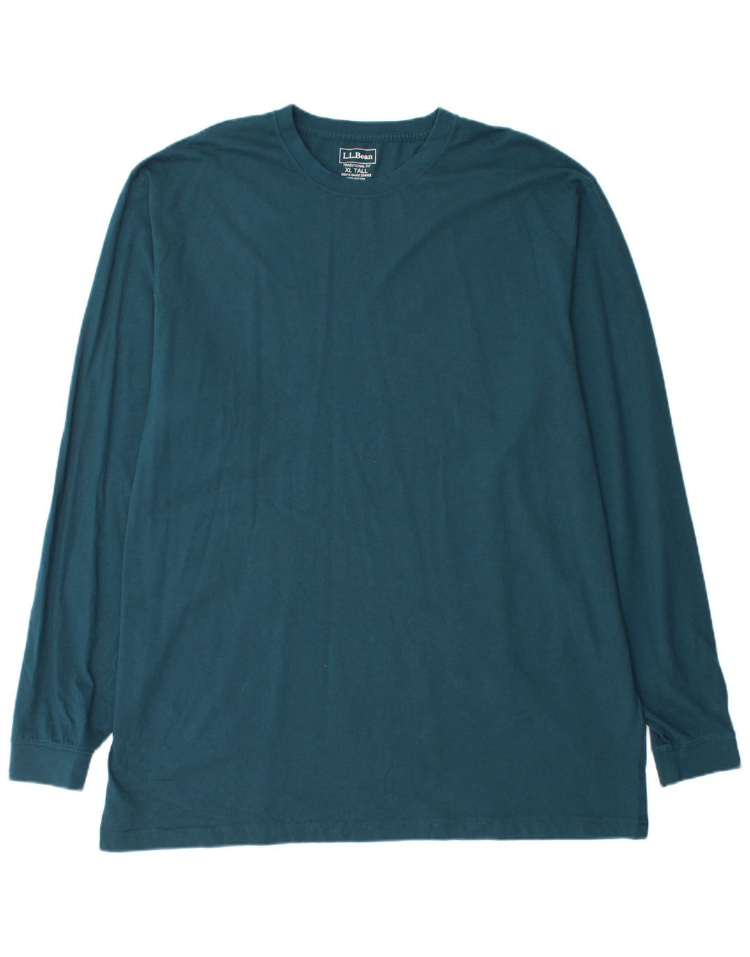 L.L.BEAN Męski wysoki top z długim rękawem XL, zielony, bawełniany