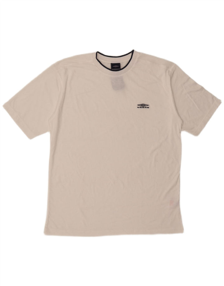 Męski T-shirt Umbro, duży, biały, poliester
