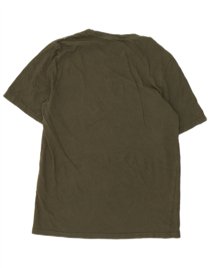 Męska koszulka z grafiką Jack & Jones, średnia, bawełniana khaki