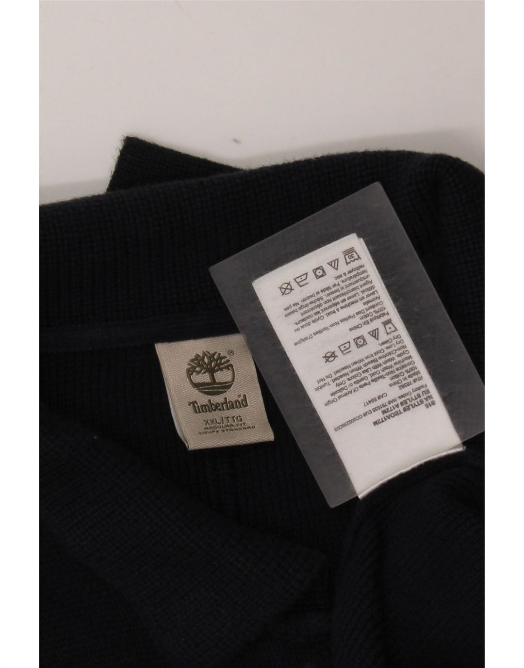 Męski sweter rozpinany Timberland o regularnym kroju 2XL, granatowa, bawełniana