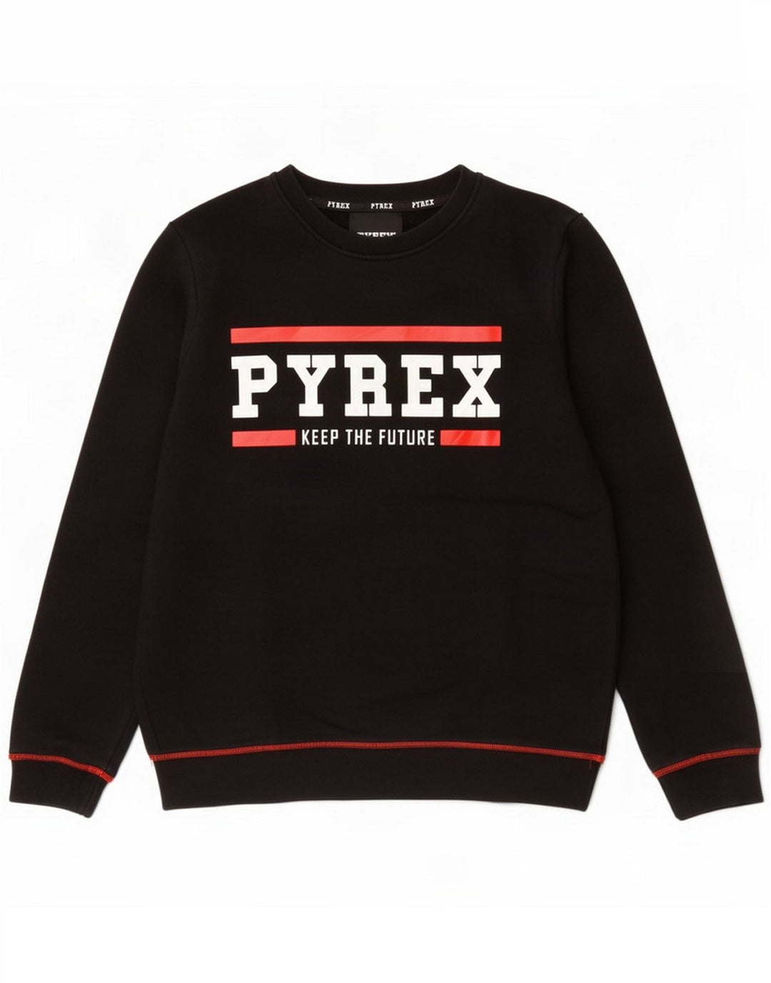 Pyrex Męska bluza graficzna Jumper Medium Black Cotton