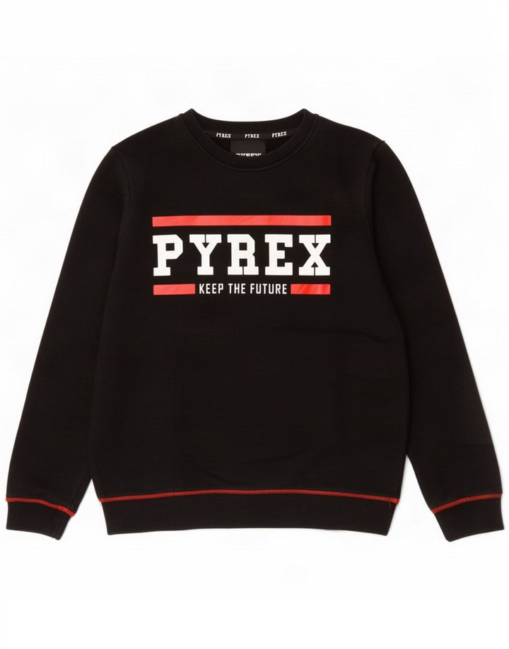 Pyrex Męska bluza graficzna Jumper Medium Black Cotton