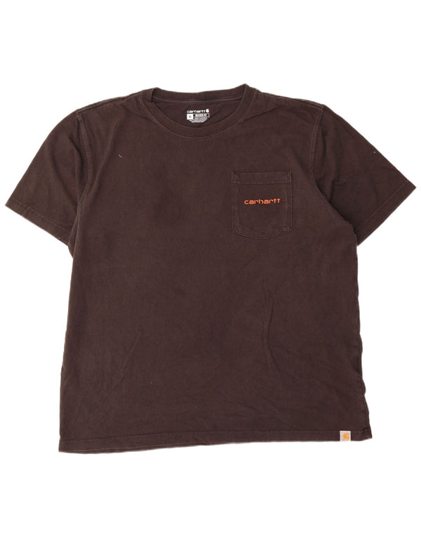 Męski T-shirt Carhartt o swobodnym kroju z grafiką, czarny, bawełniany