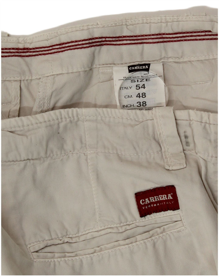 Męskie spodenki Chino Carrera IT 54 2XL W38 Biała bawełna