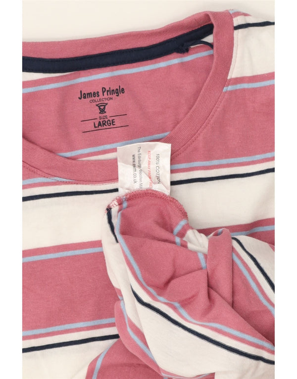 Crew Clothing Męski T-shirt Top 2XL, bawełna w białe paski