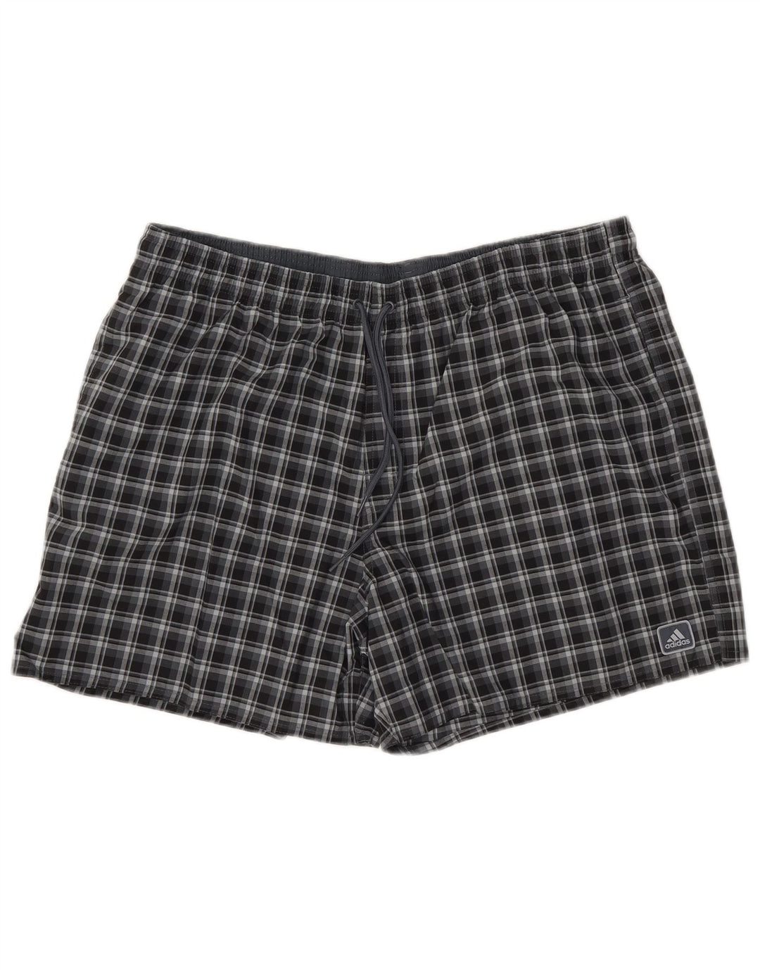 Męskie spodenki kąpielowe Adidas XL granatowe, poliestrowe w kratę