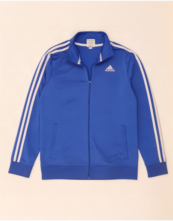 Adidas Chłopięca bluza dresowa z grafiką, 14-15 lat, duża, niebieska, poliester