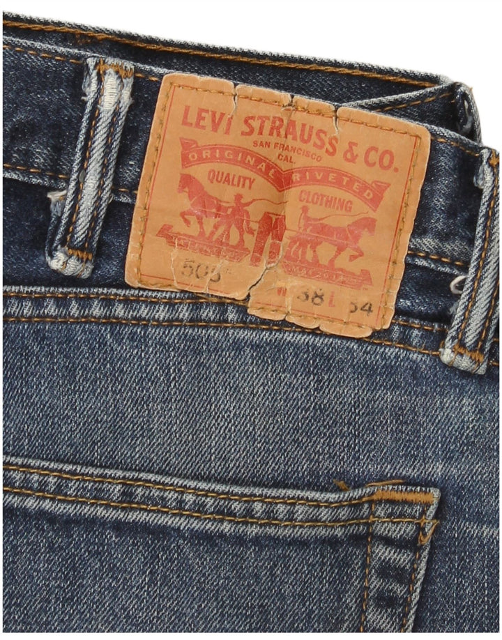 Męskie jeansy Levi's 505 Straight W38 L34 Niebieskie bawełniane