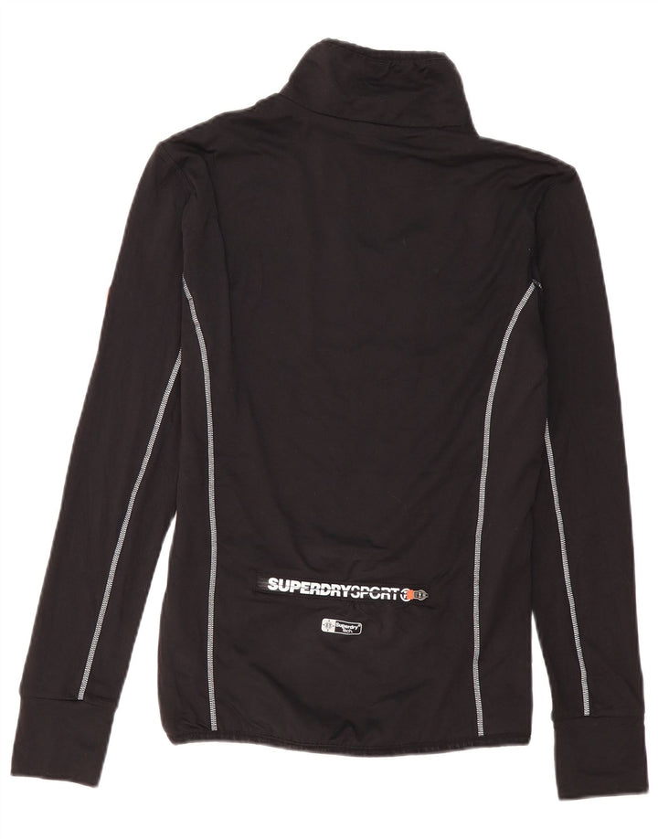 Męski dres Superdry z grafiką i zamkiem pod szyją, średni czarny