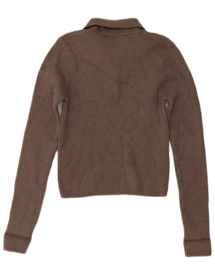 Damski sweter z golfem Zara UK 12 Średni szary wiskoza