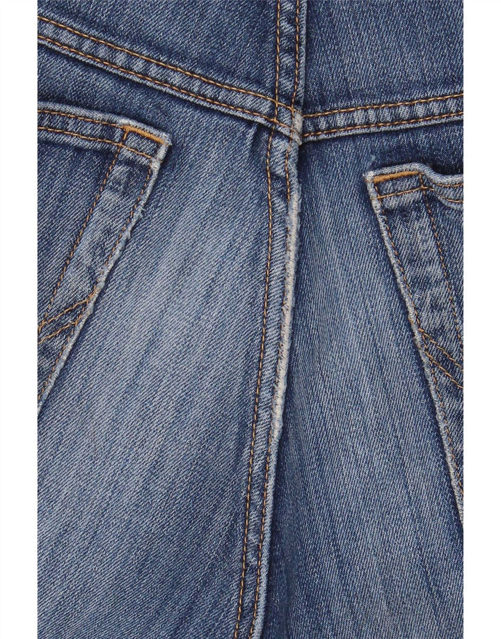 Damskie jeansy Wrangler Texas Stretch w trudnej sytuacji, proste W32 L32, niebieska bawełna