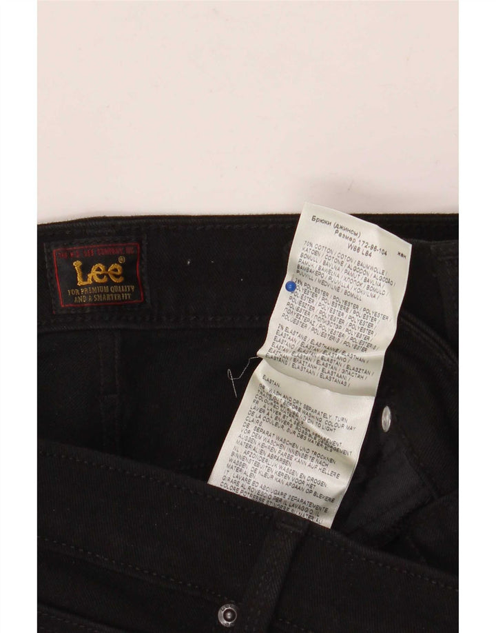 Damskie jeansy Lee Marion Straight W34 L33 Czarne bawełniane