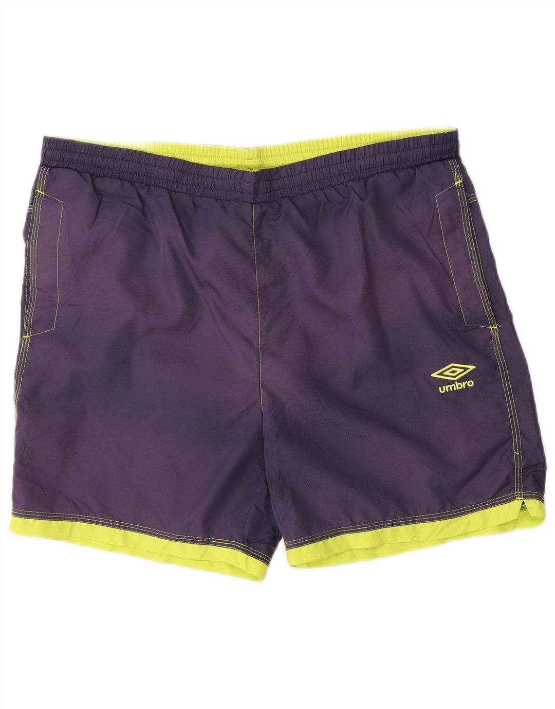 Męskie spodenki sportowe Umbro, średni granatowy, poliester z blokami kolorów