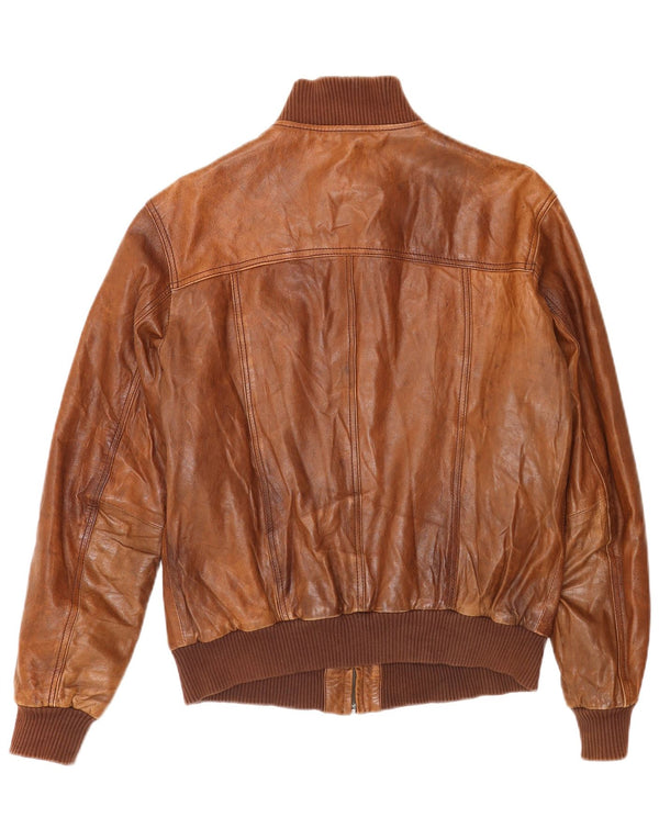 Conbipel Męska skórzana kurtka bomber IT 46 Small Brown