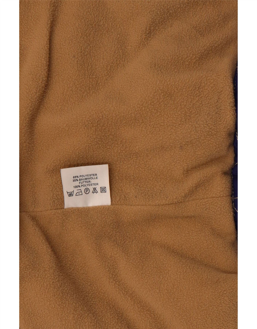 Męska pikowana kurtka z kapturem w stylu vintage UK 42 XL Fioletowy poliester
