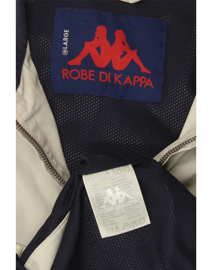 Męska kurtka bomberka Kappa UK 40, duża, beżowa, poliester