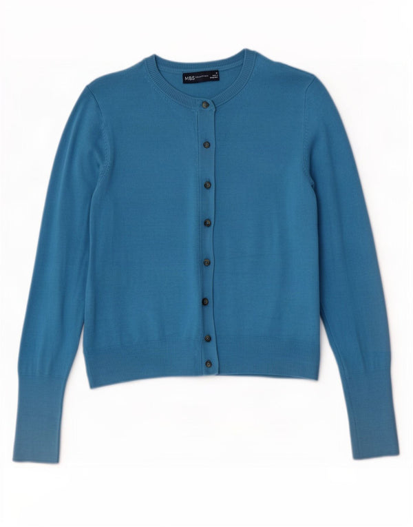 Sweter damski Marks & Spencer Crop Cardigan UK 10 Small turkusowa wiskoza