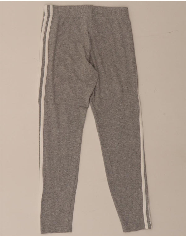 Legginsy Adidas Dziewczęce 11-12 Lat Szare Bawełniane