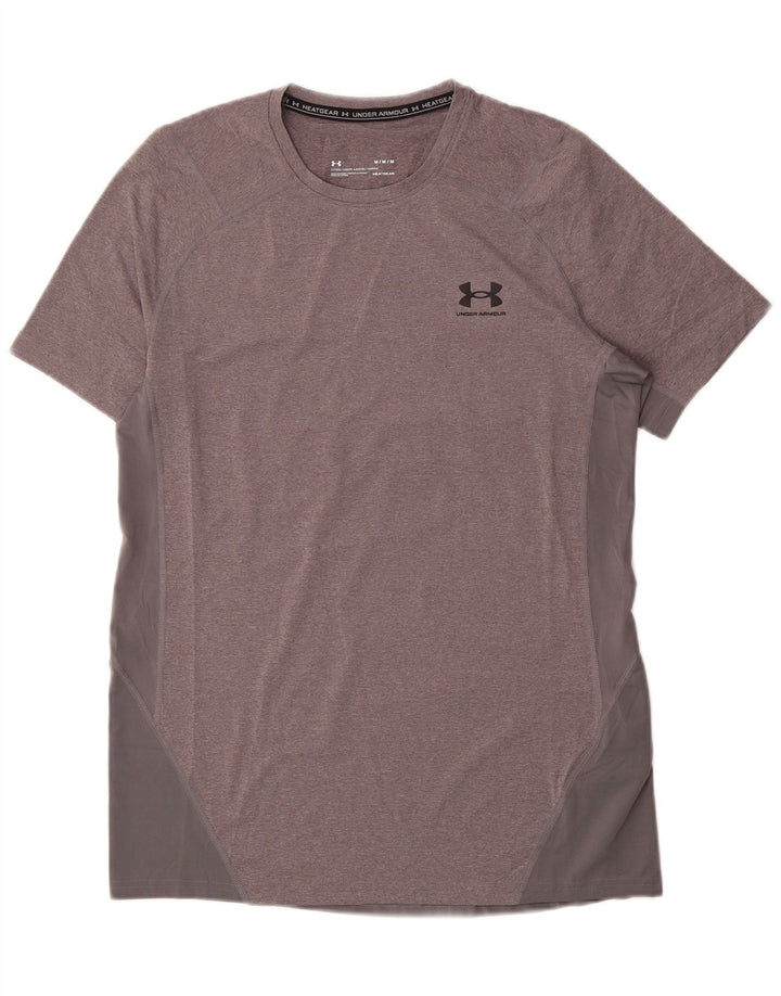 Męska koszulka t-shirt Under Armour Heat Gear, średniej szarości, z poliestru w cętki