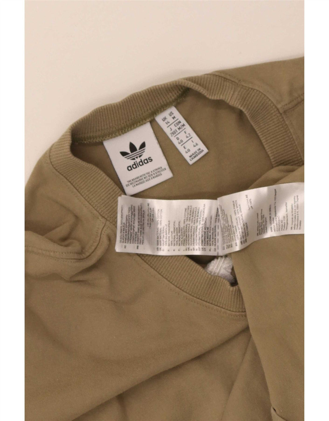 Damska koszulka Adidas Top UK 14 Medium Khaki Cotton