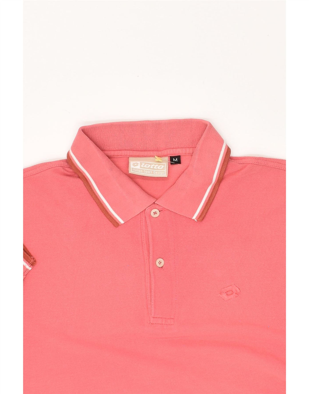 LOTTO Mens Polo Shirt Medium Pink | Vintage Lotto | Thrift | Second-Hand Lotto | Used Clothing | Messina Hembry 