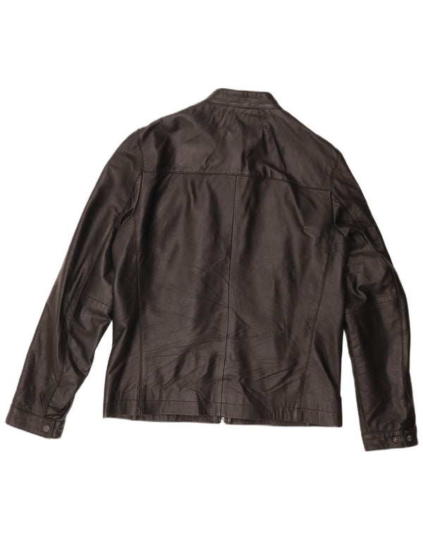 Męska kurtka skórzana Ted Baker, rozmiar 4, duża, czarna, skórzana