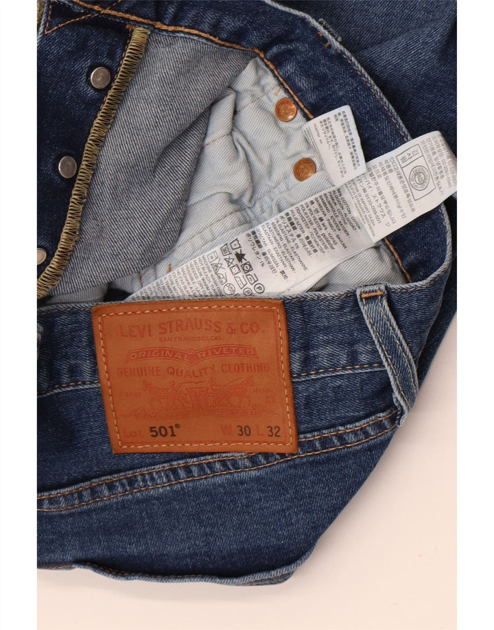 Męskie jeansy LEVI'S 501 Straight W30 L32 Niebieskie bawełniane