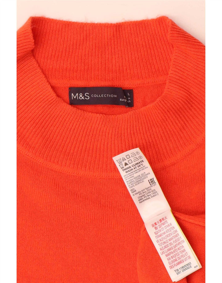 Marks & Spencer Damski sweter z golfem UK 16, duży pomarańczowy