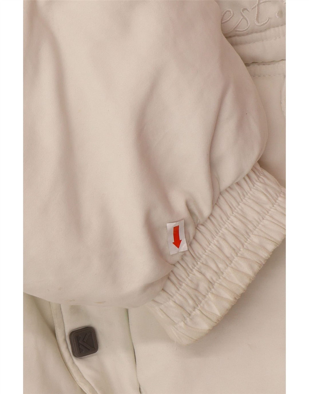 Męska wyściełana kurtka z kapturem i grafiką KARL KANI UK 44 2XL Biały poliester