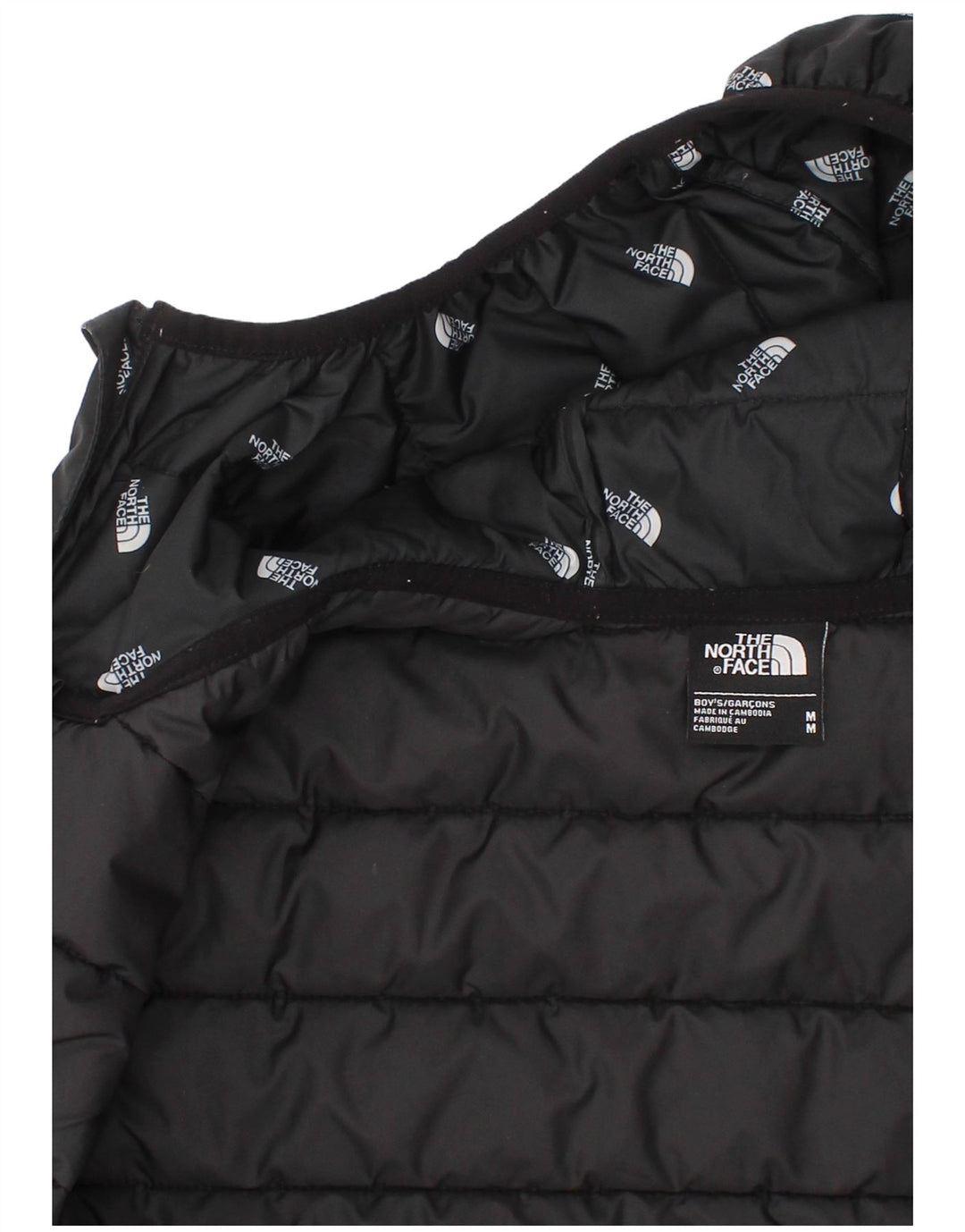 Wyściełana kurtka chłopięca z kapturem The North Face, 9-10 lat, średnia czarna