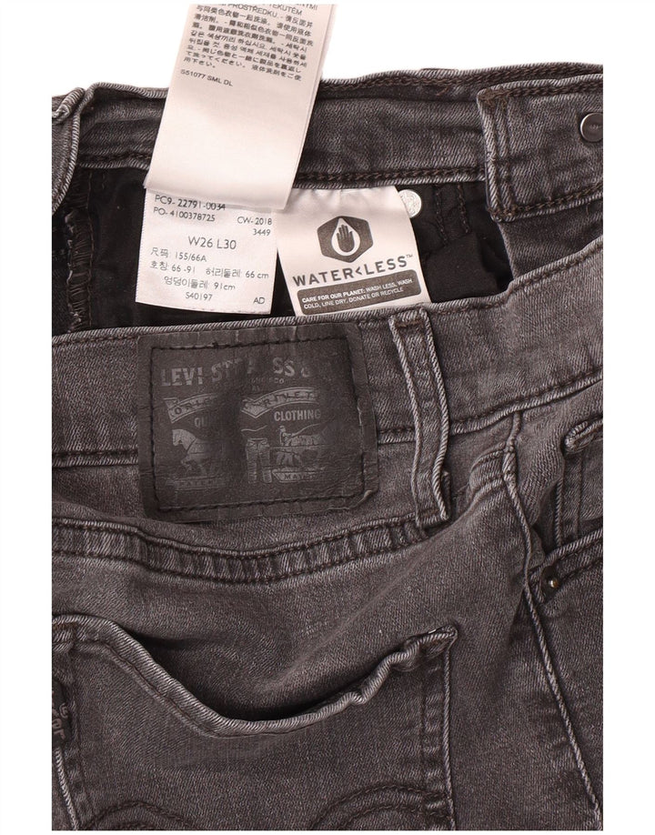 Damskie jeansy LEVI'S Mile High Super Skinny W26 L30 Szara bawełna