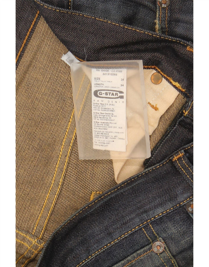 Męskie jeansy G-Star 3301 Straight W34 L34 Niebieskie
