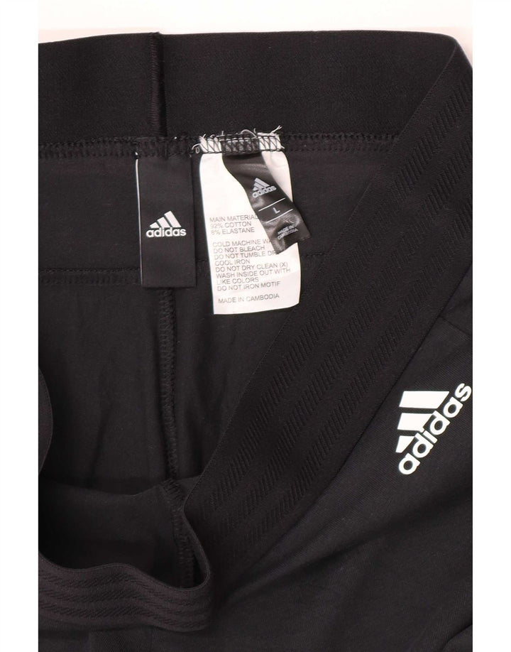 Legginsy damskie Adidas UK 14, duże, czarne, bawełniane