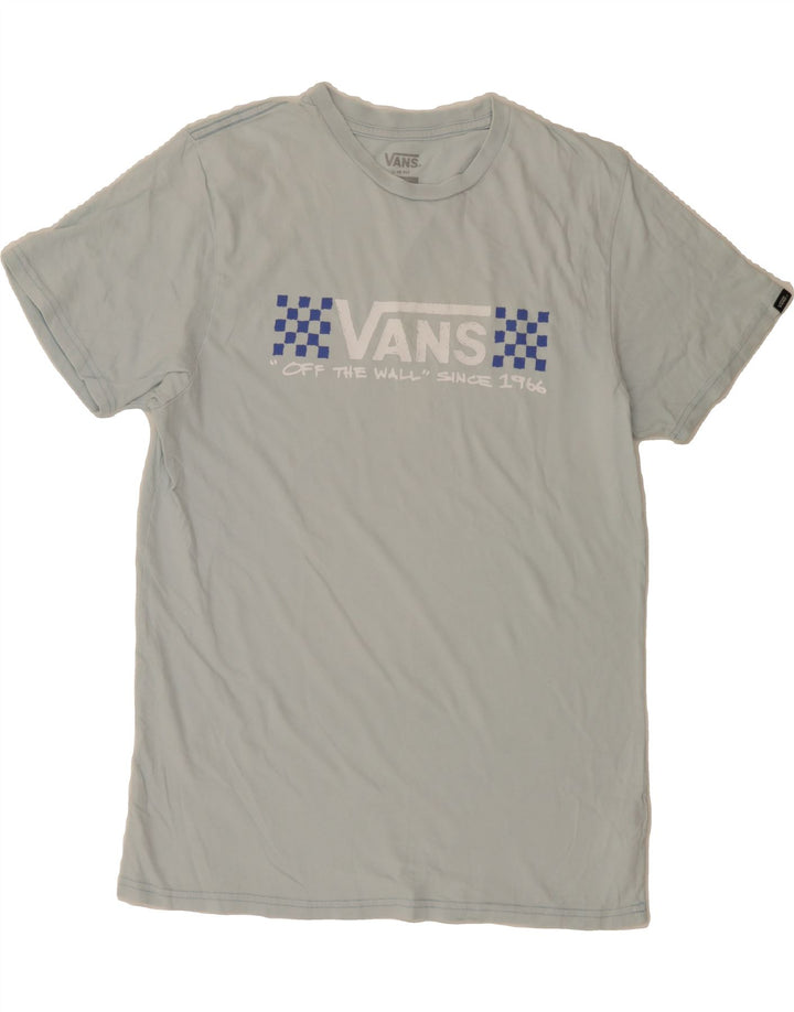 VANS Mens Slim Fit Graphic T-Shirt Top Medium Blue Cotton Vintage Vans and Second-Hand Vans from Messina Hembry 