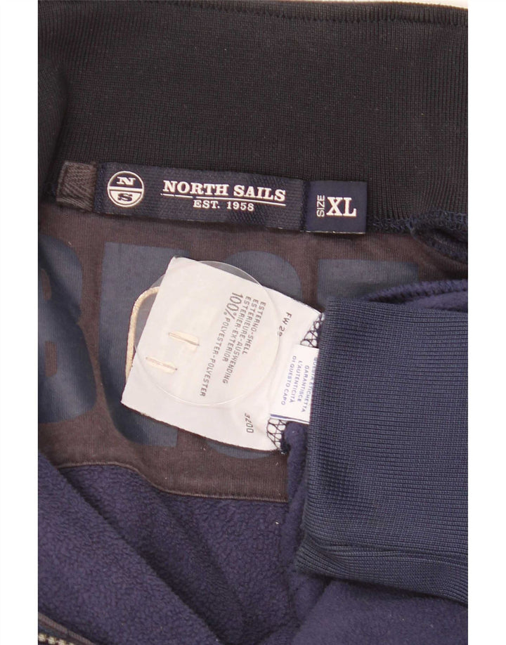 Męska kurtka polarowa North Sails Graphic UK 42 XL, granatowa, poliestrowa
