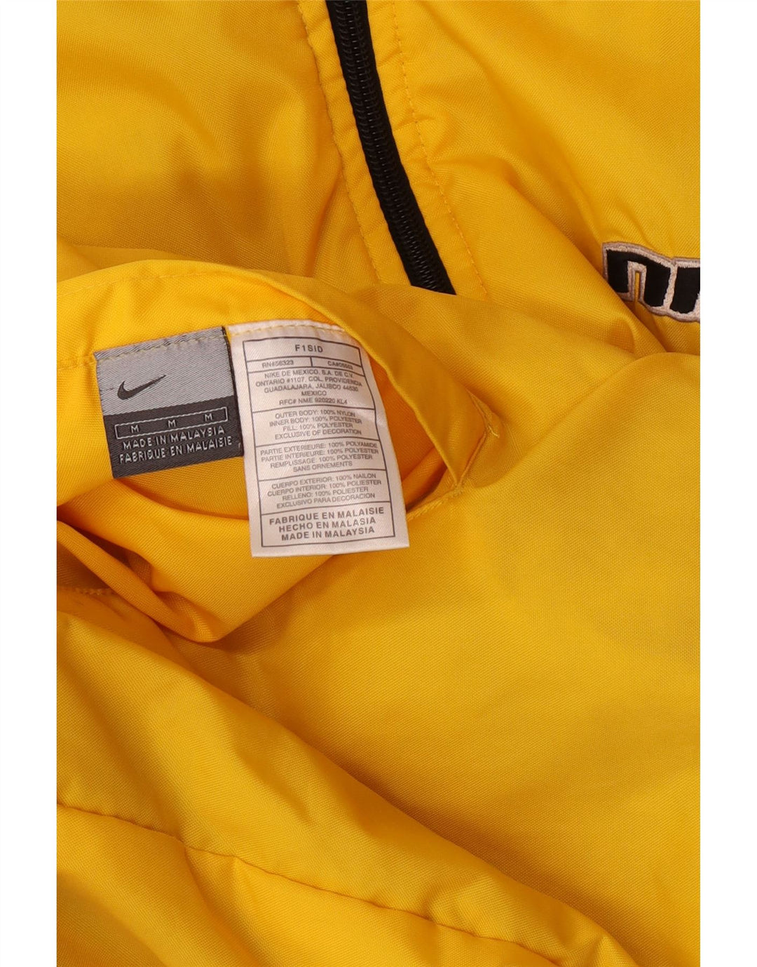 Męska dwustronna kurtka z kapturem Nike UK 38 Średni żółty nylon