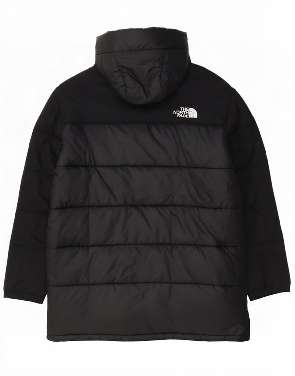 Męska wyściełana kurtka z kapturem The North Face UK 44 2XL Czarny nylon z blokami kolorów