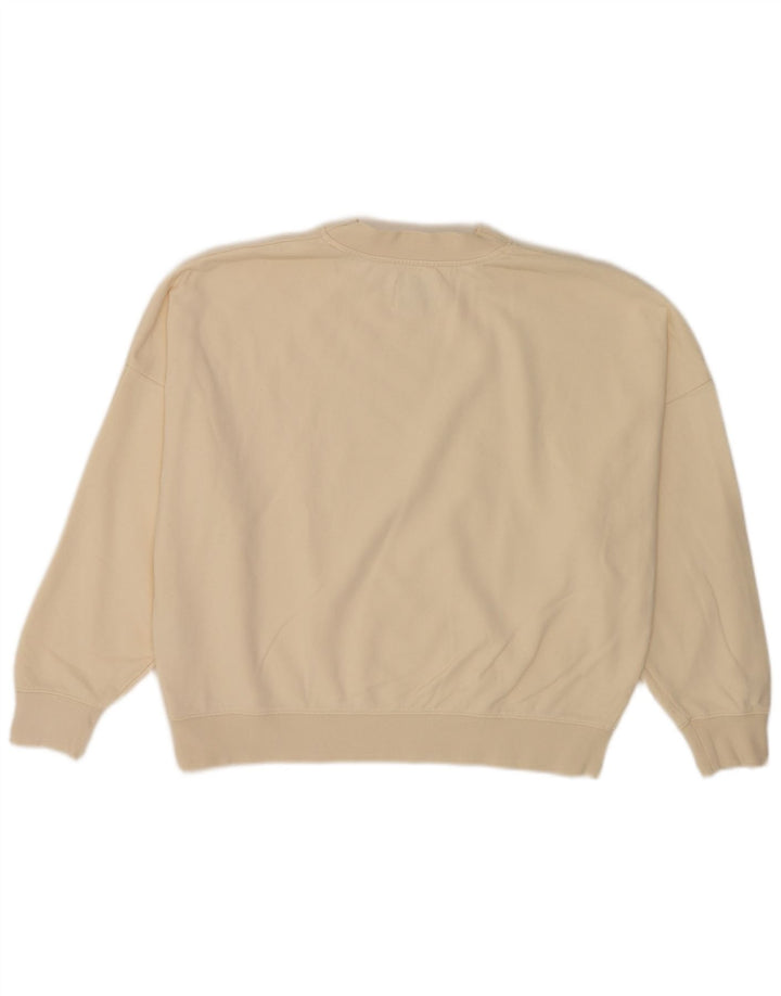 Damska bluza oversize PEPE Jeans z grafiką UK 10, mała w kolorze złamanej bieli