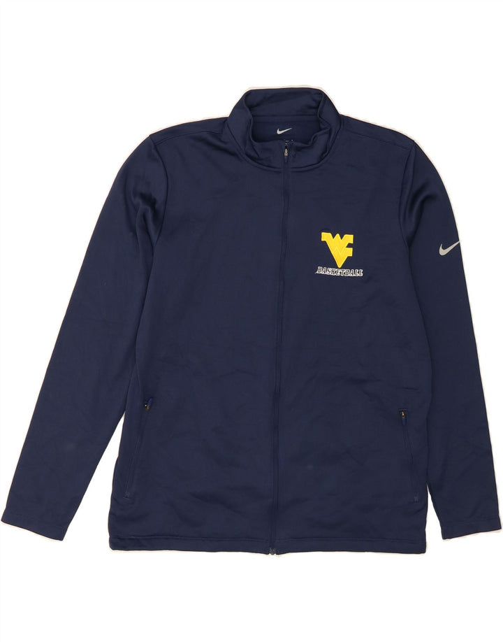 NIKE Mens Basketball Graphic Tracksuit Top Jacket Large Navy Blue Vintage Nike and Second-Hand Nike from Messina Hembry 
