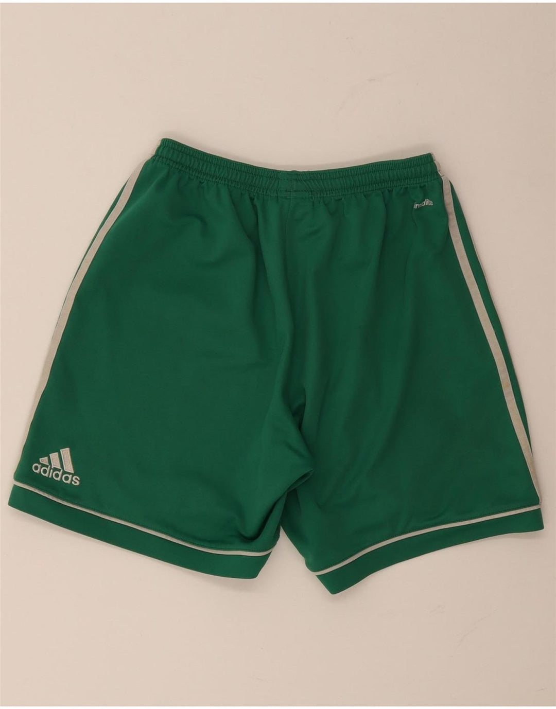 Męskie spodenki sportowe ADIDAS Climalite, średni zielony poliester