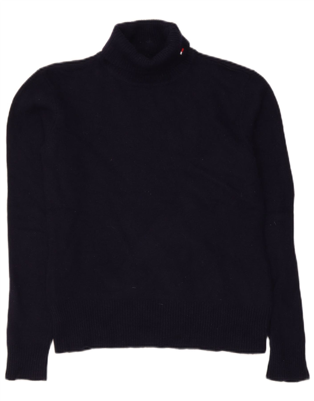Sweter damski Tommy Hilfiger z wywijanym dekoltem UK 12, średni granatowy