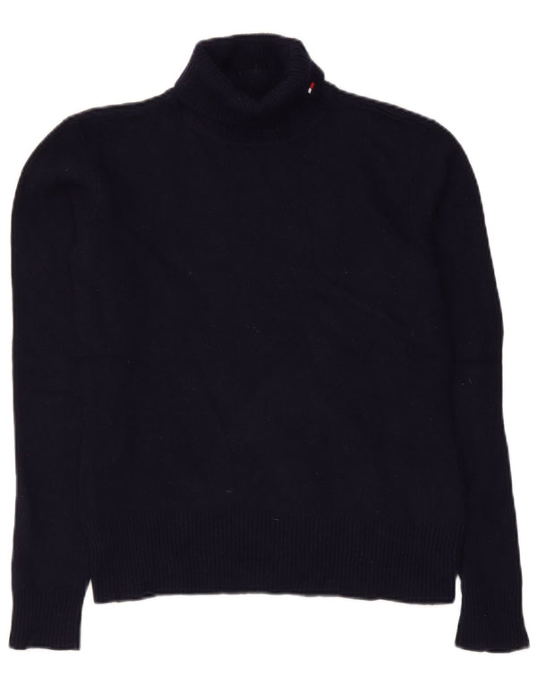 Sweter damski Tommy Hilfiger z wywijanym dekoltem UK 12, średni granatowy