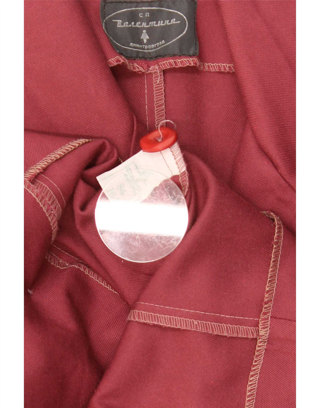 Vintage damska marynarka dwurzędowa UK 10 Small Red