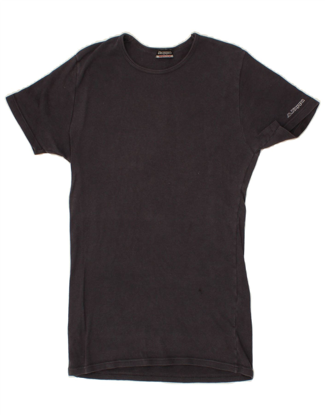 KAPPA Womens T-Shirt Top UK 12 Medium Grey Cotton Vintage Kappa and Second-Hand Kappa from Messina Hembry 