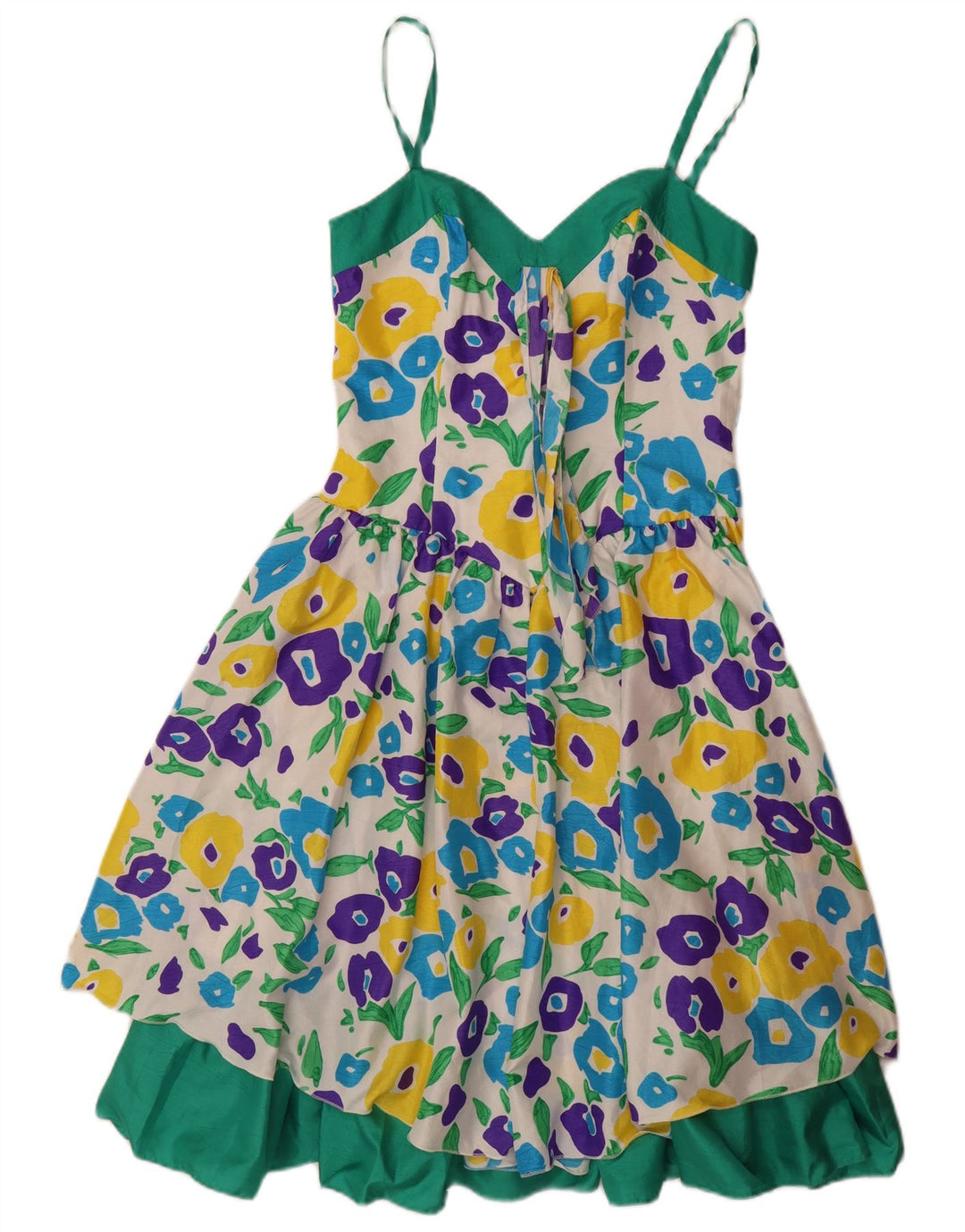 Damska sukienka o linii A VERA MONT bez rękawów UK 8, mała, biała w kwiaty